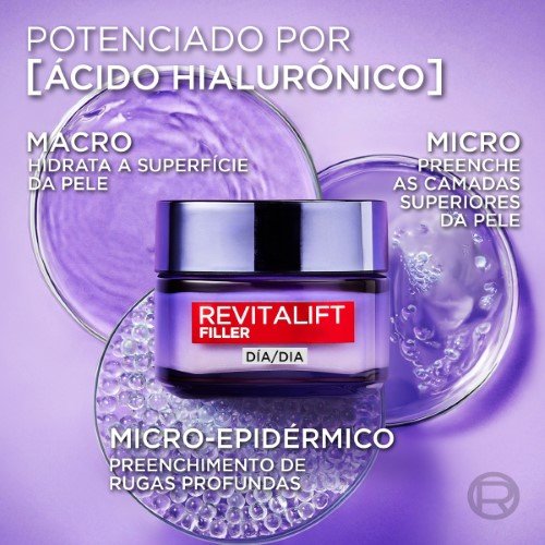 LORAL PARIS CREME DE DIA REVITALIFT FILLER HIALURNICO 50 ML 6